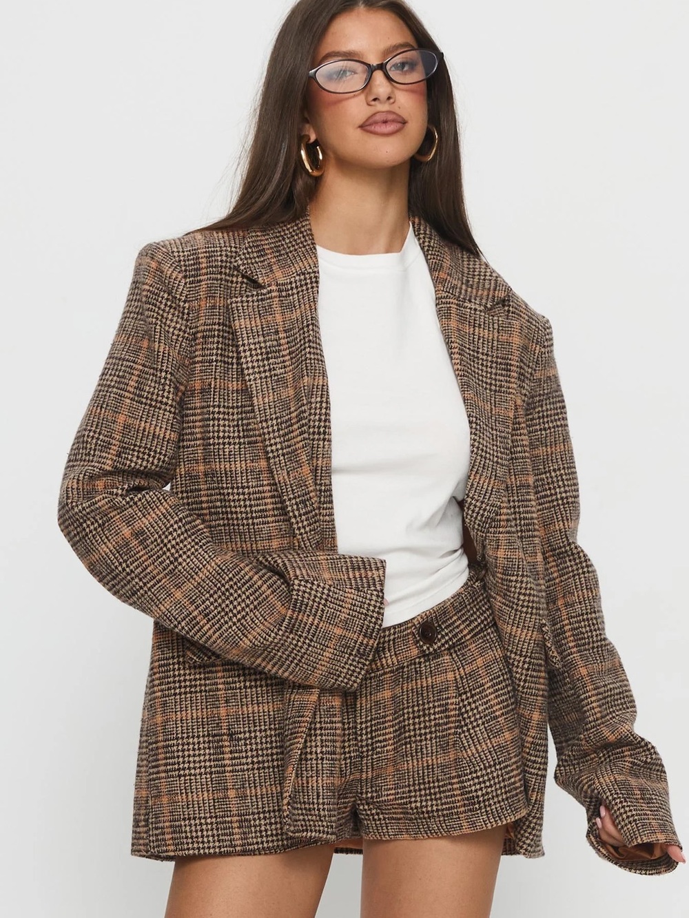 Princess Polly Avyanna Plaid Blazer